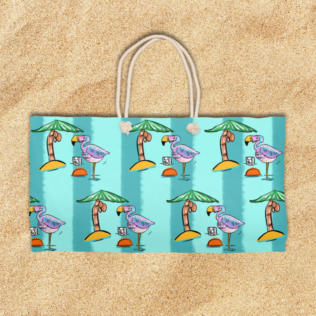 Tropicool Flamingogo - Lebo Beach Tote